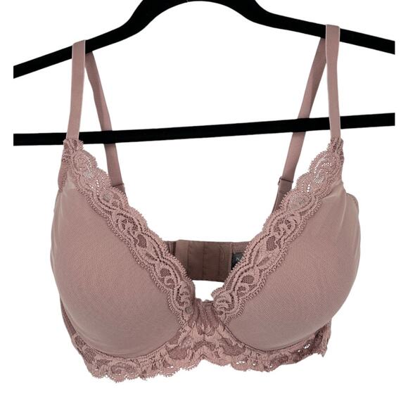 Natori bra 730023 Feathers underwire contour pink size 32DDD 32F - Picture 1 of 6